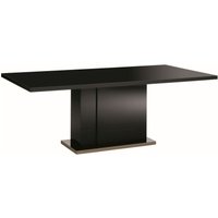 Product photograph of Alf Italia Mont Noir Black Gloss 8-10 Seater Extending Pedestal Dining Table from Choice Furniture Superstore