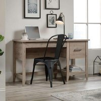 Product photograph of Teknik Summit Oak 2 Drawer Desk from Choice Furniture Superstore