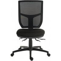 Product photograph of Teknik Ergo Comfort Mesh Black Fabric High Backrest Executive Adjustable Swivel Office Chair from Choice Furniture Superstore