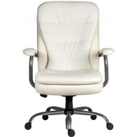 Product photograph of Teknik Goliath White Leather Executive Office Chair from Choice Furniture Superstore