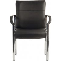 Product photograph of Teknik Greenwich Black Leather Chair from Choice Furniture Superstore