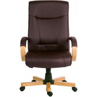 Product photograph of Teknik Richmond Brown Leather Executive Chair from Choice Furniture Superstore