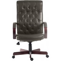 Product photograph of Teknik Warwick Leather Chair - Comes In Brown Burgundy And Green Options from Choice Furniture Superstore