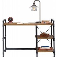 Product photograph of Teknik Iron Foundry Oak Desk from Choice Furniture Superstore