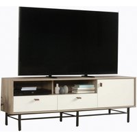 Product photograph of Teknik Avon Sky Oak And White Tv Stand from Choice Furniture Superstore