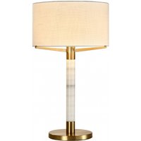 Product photograph of Mindy Brownes Mila White Brass Table Lamp from Choice Furniture Superstore