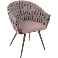 Product photograph of 2 X Mindy Brownes Blake Taupe Faux Leather Dining Chair from Choice Furniture Superstore