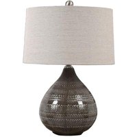 Product photograph of Mindy Brownes Batova White And Silver Ceramic Table Lamp from Choice Furniture Superstore