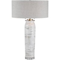 Product photograph of Mindy Brownes Lenta White And Grey Metal Table Lamp from Choice Furniture Superstore