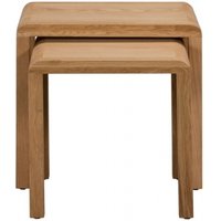 Product photograph of Curve Oak Nest Of 2 Tables from Choice Furniture Superstore