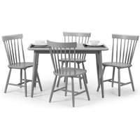 Product photograph of Torino Grey 4 Seater Dining Set With 4 Chairs from Choice Furniture Superstore