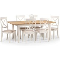 Product photograph of Davenport Ivory 4-6 Seater Extending Dining Set - 4 6 Chairs Option Available from Choice Furniture Superstore