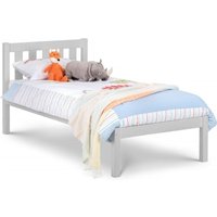 Product photograph of Luna Grey Slatted Bed - Sizes Available from Choice Furniture Superstore