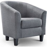 Product photograph of Hugo Grey Fabric Tub Chair from Choice Furniture Superstore