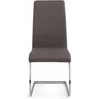 Product photograph of 2 X Roma Grey Fabric Cantilever Dining Chair from Choice Furniture Superstore