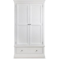 Product photograph of Clermont White 2 Door 1 Drawer Double Wardrobe from Choice Furniture Superstore