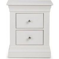 Product photograph of Clermont White 2 Drawer Bedside Cabinet from Choice Furniture Superstore