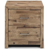 Product photograph of Hoxton Solid Acacia 2 Drawer Bedside Cabinet from Choice Furniture Superstore
