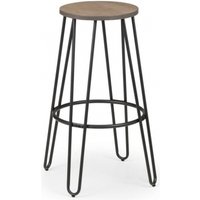 Product photograph of Dalston Elm Wood Industrial Round Bar Table from Choice Furniture Superstore