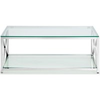 Product photograph of Miami Coffee Table - Comes In Glass And Chrome Or Glass And Gold from Choice Furniture Superstore