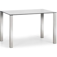 Product photograph of Enzo Glass And Chrome 4 Seater Dining Table from Choice Furniture Superstore