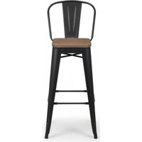 Product photograph of Grafton Mocha Elm Industrial Bar Stool - High Back from Choice Furniture Superstore