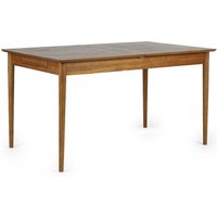 Product photograph of Lowry Cherry Wood Retro Style 4-6 Seater Extending Dining Table from Choice Furniture Superstore