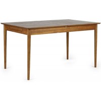 Product photograph of Lowry Cherry Wood Extending 4-6 Seater Dining Table With 2 Drawer from Choice Furniture Superstore