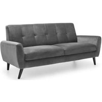 Product photograph of Monza Grey Fabric 3 Seater Sofa from Choice Furniture Superstore