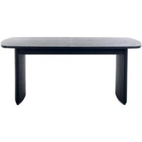 Product photograph of Louis Black 6 Seater Extending Dining Table - Fluted Base from Choice Furniture Superstore