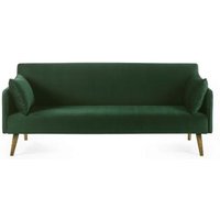 Product photograph of Andi Green Fabric 2 Seater Click Clack Sofa Bed from Choice Furniture Superstore