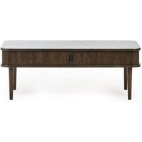 Product photograph of Tambour Dark Oak Ribbed Coffee Table from Choice Furniture Superstore