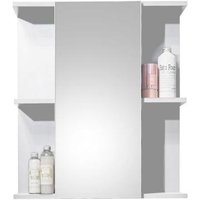 Product photograph of Mandy White Gloss 1 Door Mirrored Cabinet from Choice Furniture Superstore