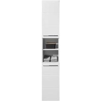 Product photograph of Mandy White Gloss 2 Door Tall Cabinet from Choice Furniture Superstore