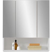 Product photograph of Mandy White Gloss 3 Door Mirrored Cabinet from Choice Furniture Superstore