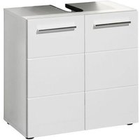 Product photograph of Mandy White Gloss Under Sink Cabinet - 2 Doors from Choice Furniture Superstore