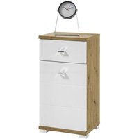 Product photograph of Pool White Gloss 1 Door Storage Cabinet from Choice Furniture Superstore