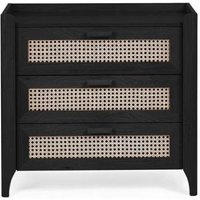 Product photograph of Sydney Black And Faux 3 Drawer Chest from Choice Furniture Superstore