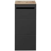 Product photograph of Vista Oak And Black 1 Door Storage Cabinet from Choice Furniture Superstore