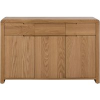 Product photograph of Curve Oak 130cm Medium 3 Door Sideboard from Choice Furniture Superstore