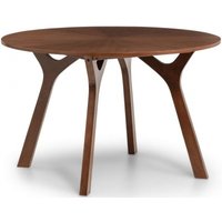 Product photograph of Huxley Walnut 4 Seater Round Dining Table from Choice Furniture Superstore