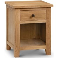 Product photograph of Marlborough Oak 1 Drawer Bedside Cabinet from Choice Furniture Superstore