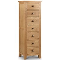 Product photograph of Marlborough Oak 7 Drawer Tall Chest from Choice Furniture Superstore