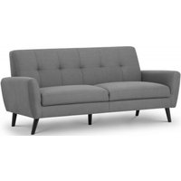 Product photograph of Monza Grey Linen Fabric 3 Seater Sofa from Choice Furniture Superstore