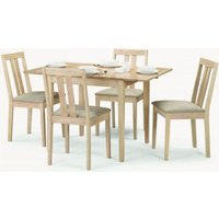 Product photograph of Rufford Oak Effect 2-4 Seater Extending Dining Set With 4 Chairs from Choice Furniture Superstore