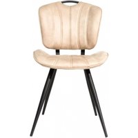 Product photograph of 2 X Gustavia Oyster Natural Fabric Dining Chair from Choice Furniture Superstore