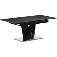 Product photograph of Adele Dark Grey Ceramic Top 180cm-220cm Extending Dining Table from Choice Furniture Superstore