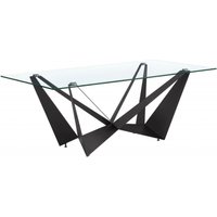 Product photograph of Milan Dark Grey And Glass 180cm Dining Table from Choice Furniture Superstore