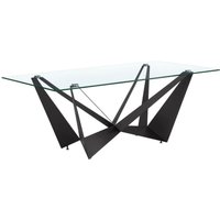 Product photograph of Milan Dark Grey And Glass 200cm Dining Table from Choice Furniture Superstore