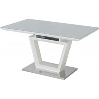 Product photograph of Arlington White Glass Top 6 Seater Extending Dining Table from Choice Furniture Superstore